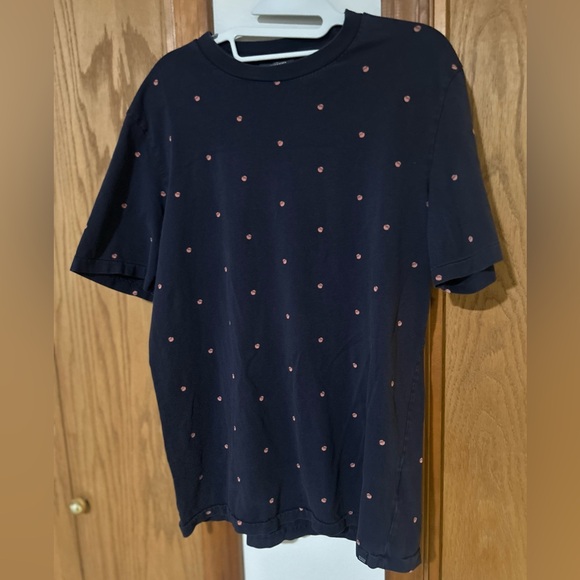 Scotch & Soda Navy Tee with Pink Dots - Picture 1 of 6